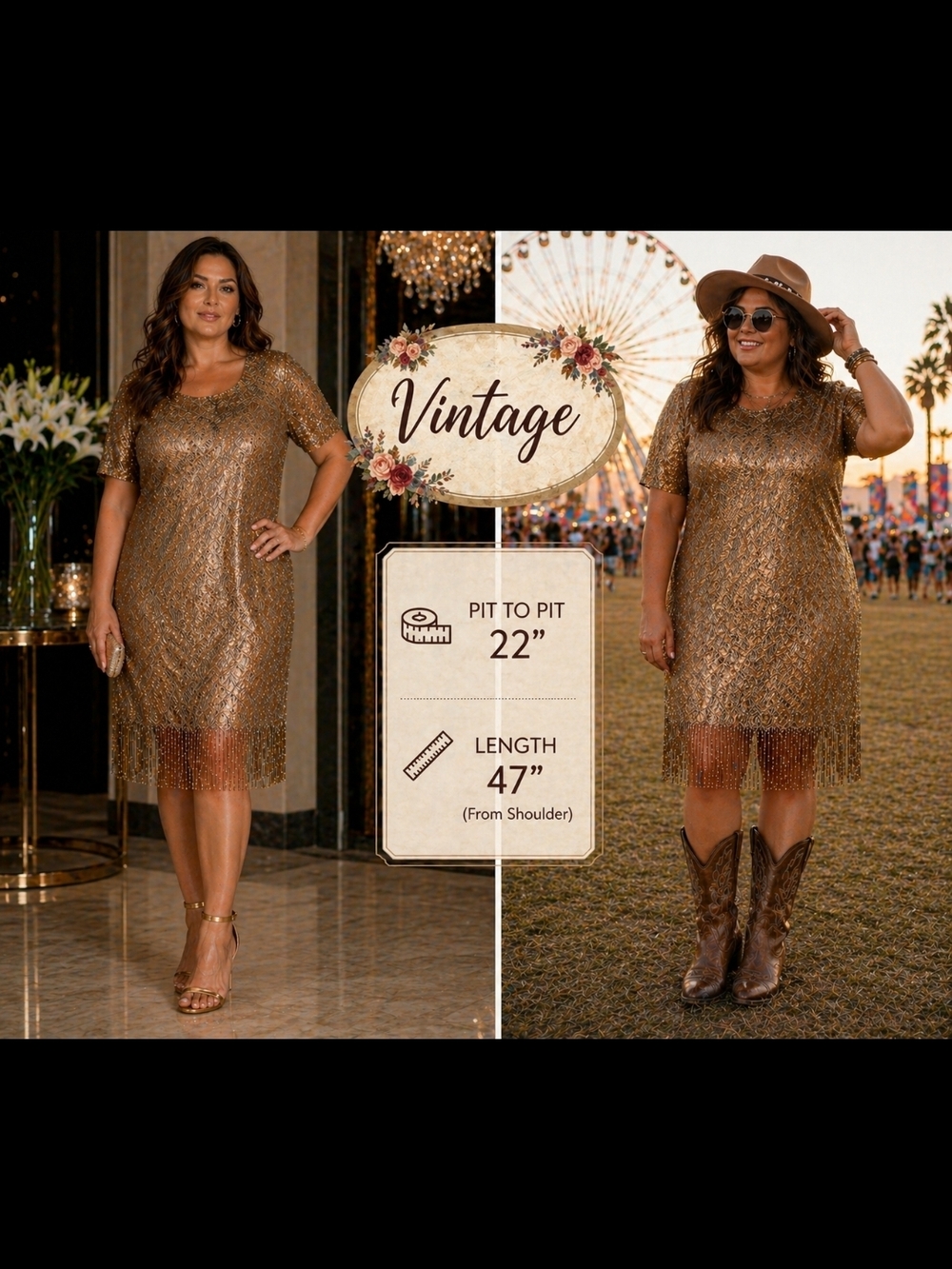 Lace Fringe Dress Size 14 Glam Cocktail Party Holiday Festival Boho Chic